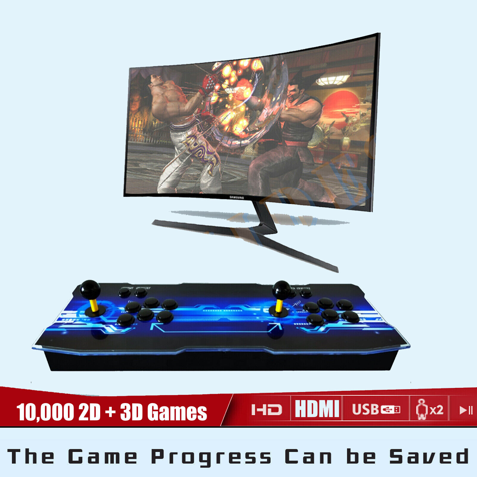 2023 - Pandora Arcade Saga DX 3D 10000 Games 64GB 12-core - HDMI -1080p