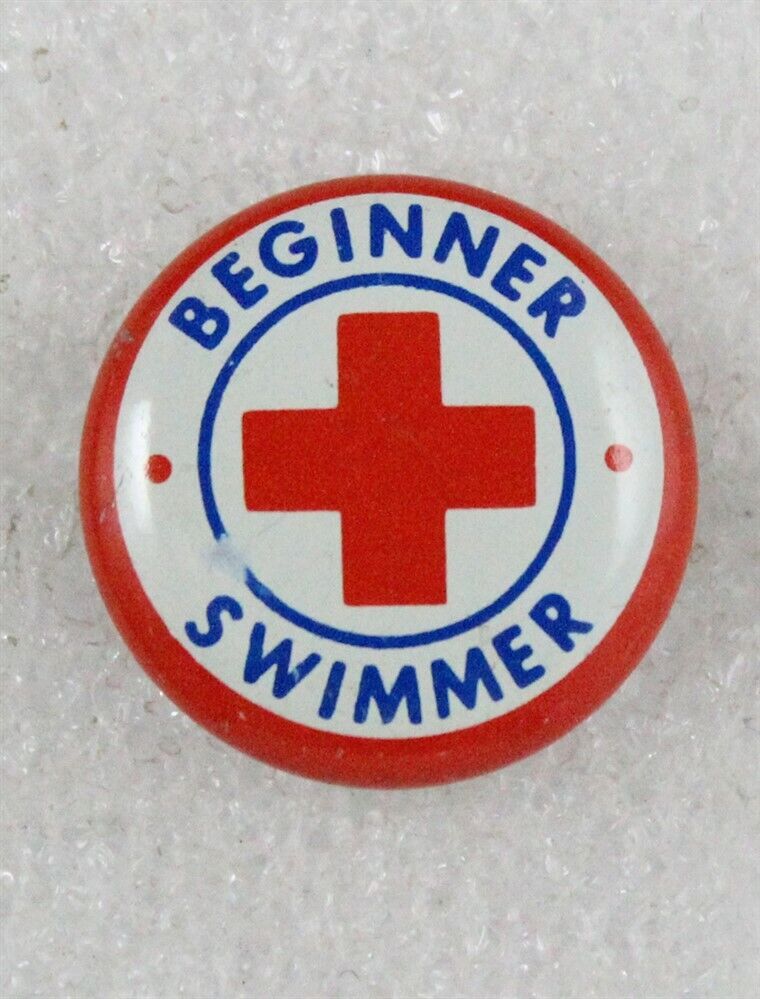 Red Cross: Beginner Swimmer, c.1960 campaign button 