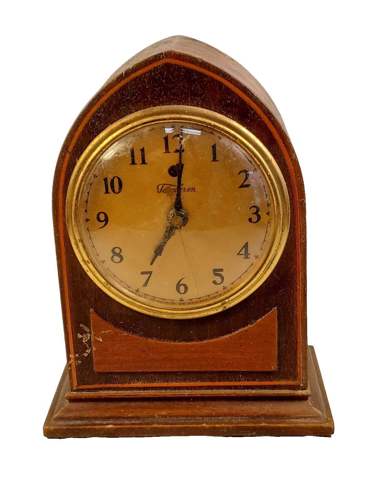 Antique/Vintage Warren Telechron Electric Clock Model 327 Desk Mantle Shelf