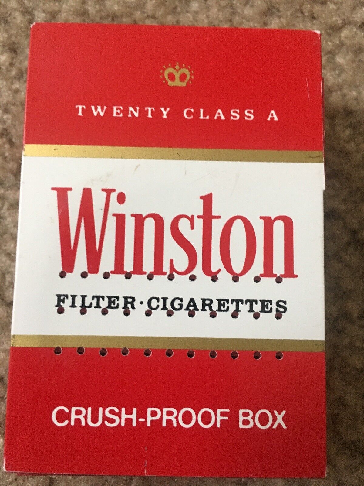 Vintage Twenty Class A Winston Filter CIGARETTE Box Radio Collectors 