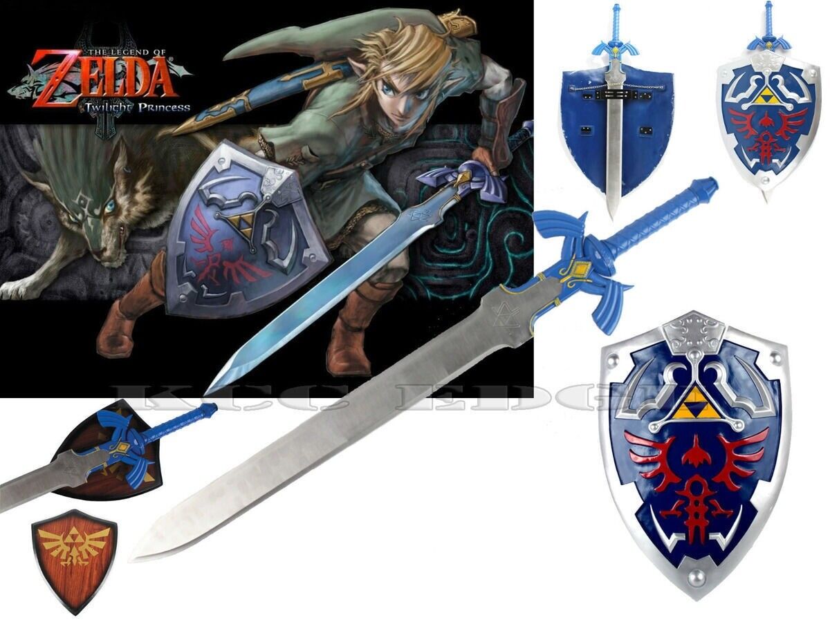 FULL SIZE Legend of Zelda Link's Hylian Shield + Link's Master Sword Combo Set