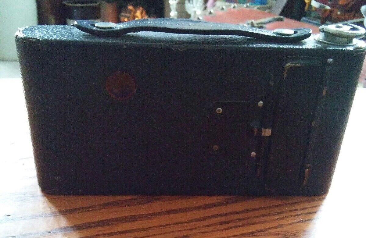 005 Vintage Kodak No. 2 Folding Autographic Brownie Camera Black 