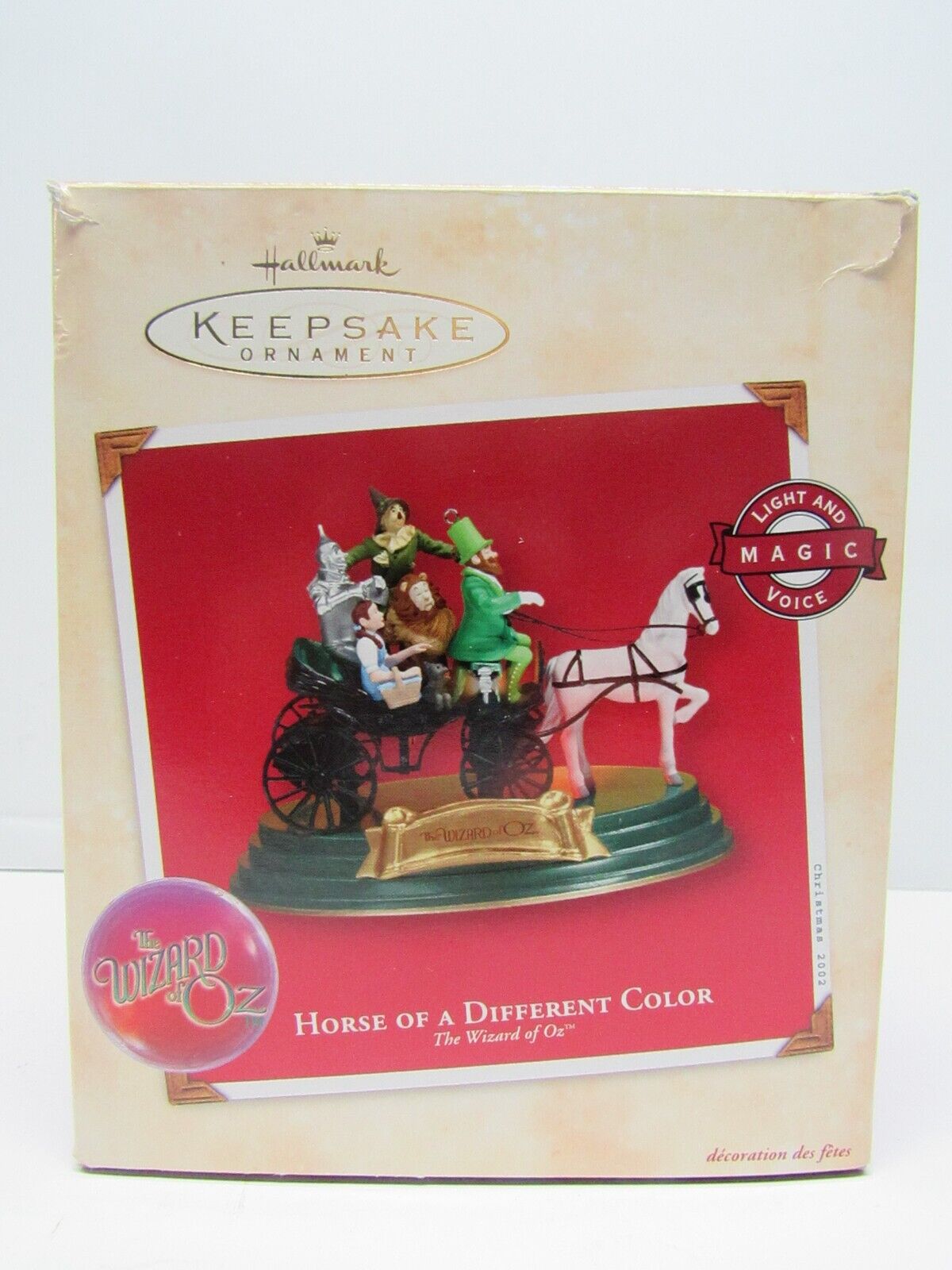 VINTAGE HALLMARK CHRISTMAS ORNAMENT WIZARD OF OZ HORSE of a DIFFERENT COLOR