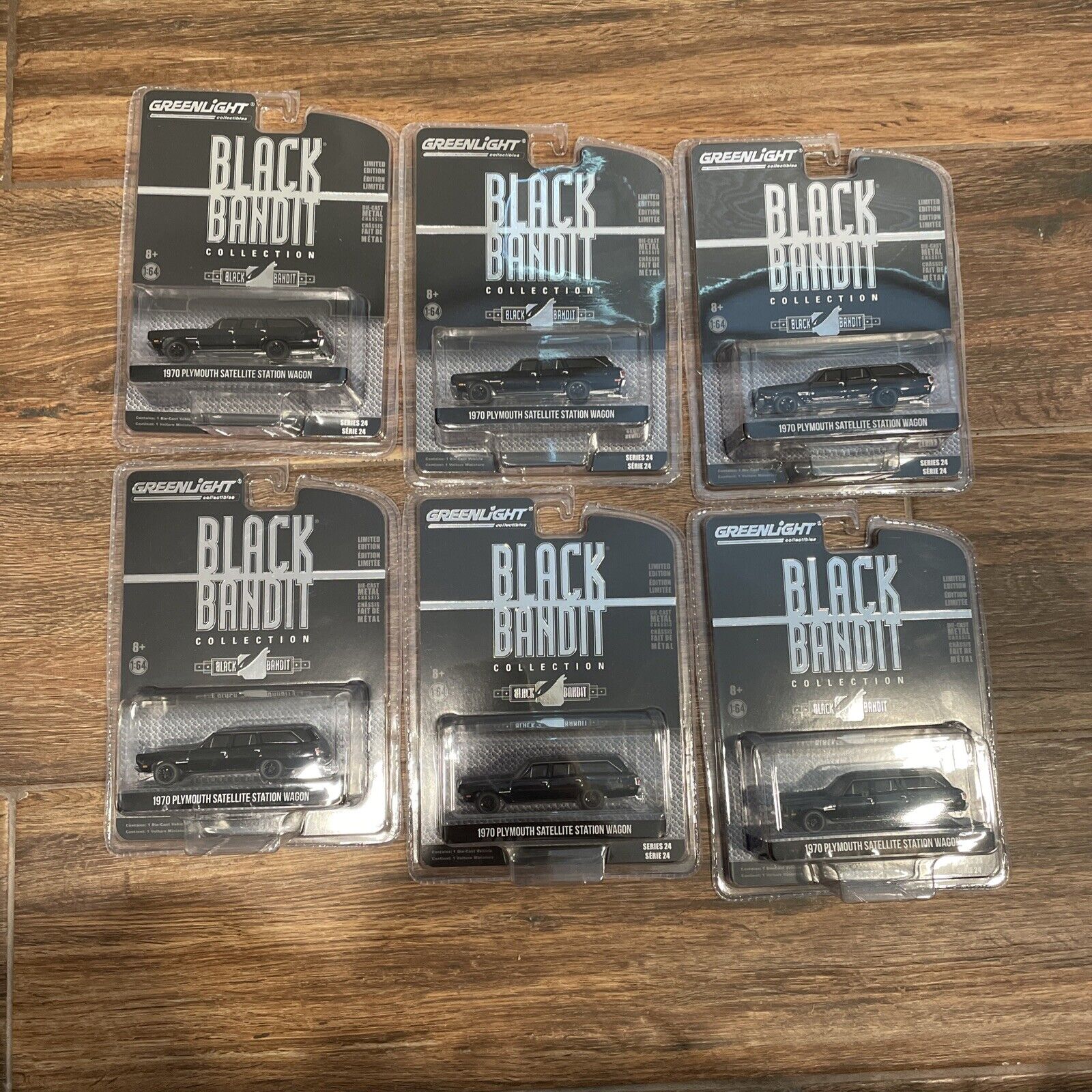 1:64 greenlight black bandit series 24 6 pieces of the 1970 plymouth satellite 