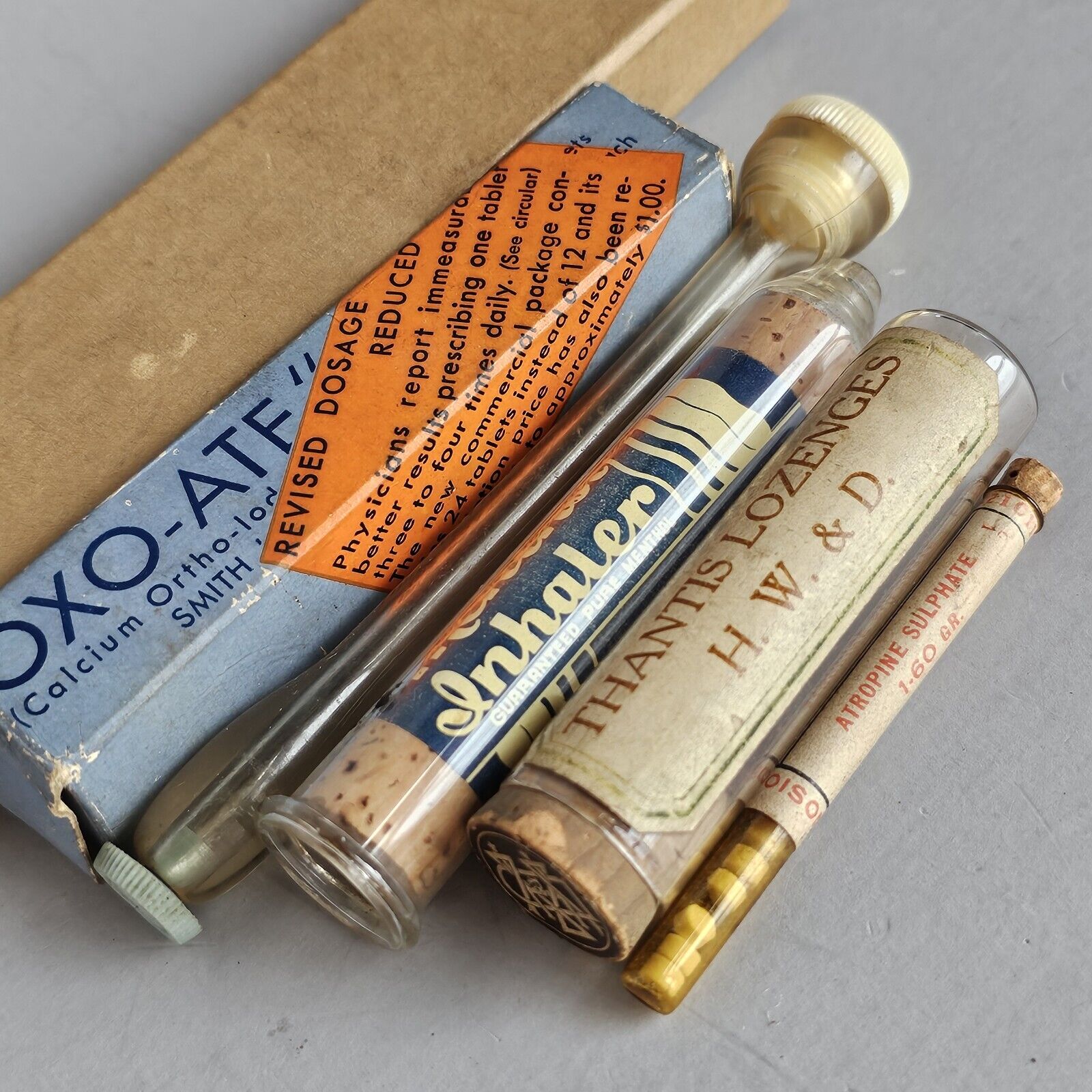 Antique Medical Products Physicians Samples Drugs 1930s Bottles, Vials