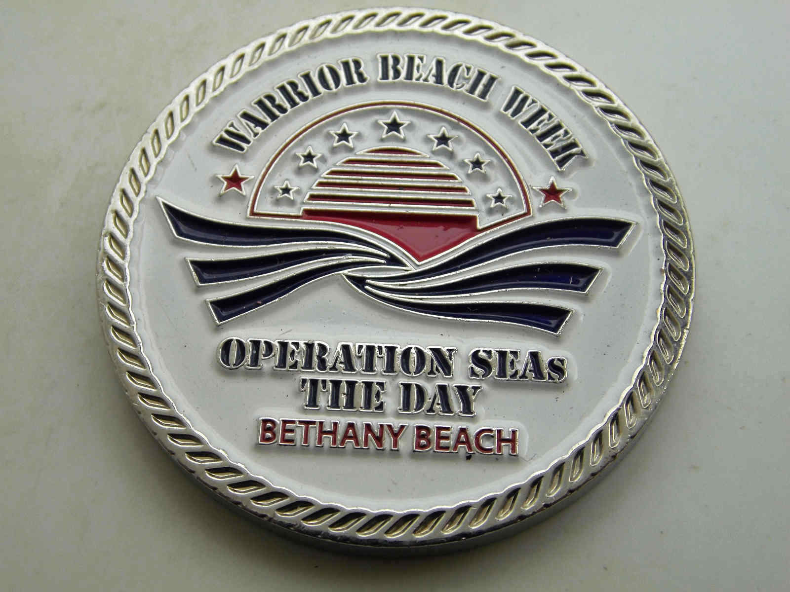 WARRIOR BEACH WEEK OPERATION SEA THE DAY BETHANY BEACH CHALLENGE COIN