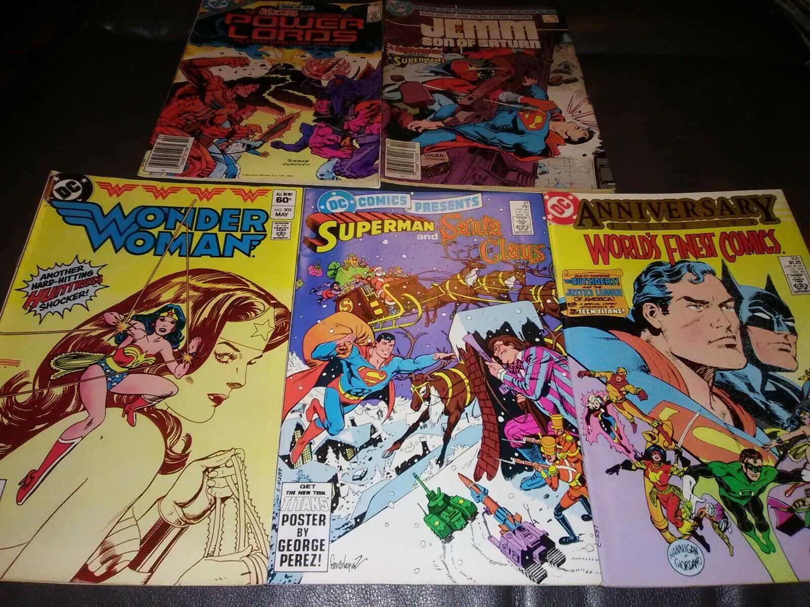 LOT OF 5 RARE 🔥1983-84 COPPER AGE SUPERHERO DC COMICS-wonder woman,power Lords+