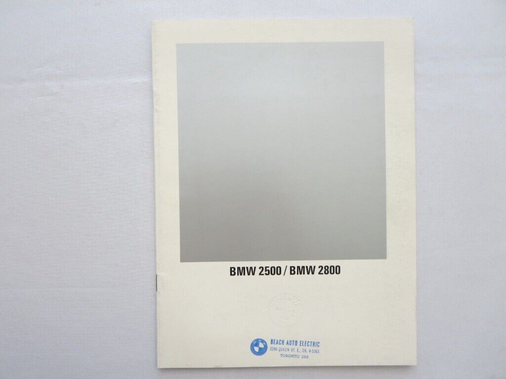 1969 1970 BMW 2500 & 2800 Sales Brochure Catalog FRENCH TEXT