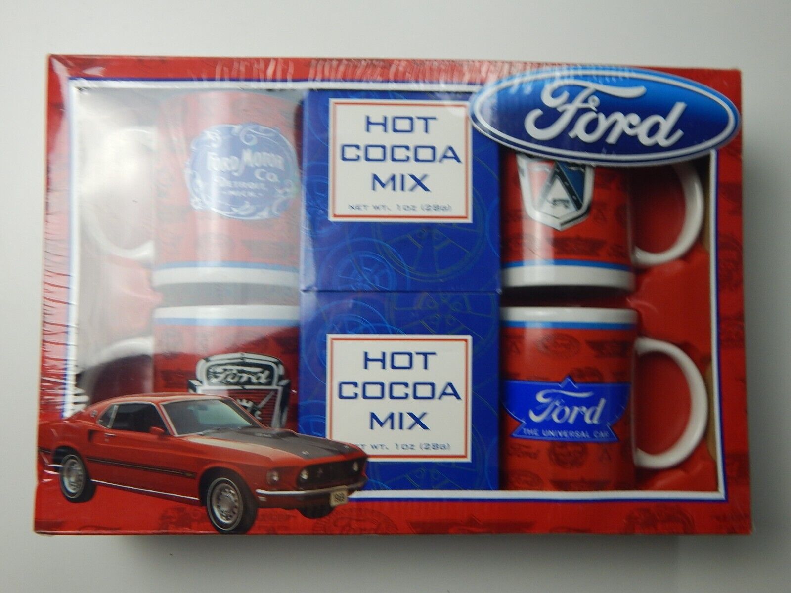 New Ford Gift Box - Cocoa Gift Box with  Four  Ford Mugs
