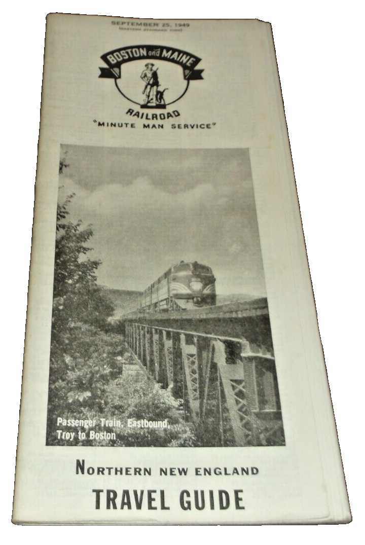 SEPTEMBER 1949 BOSTON & MAINE RAILROAD B&M SYSTEM PUBLIC TIMETABLE