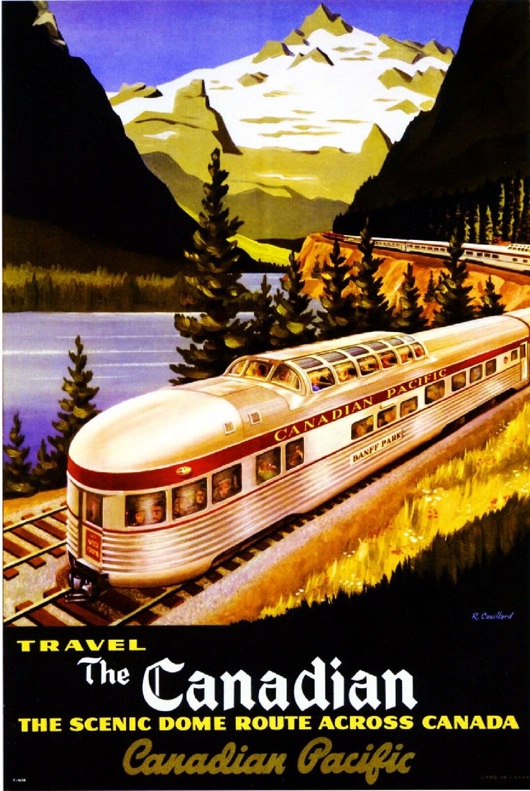 Canadian Pacific Vintage Canada Railroad Train Travel Advertisement Art Poster 