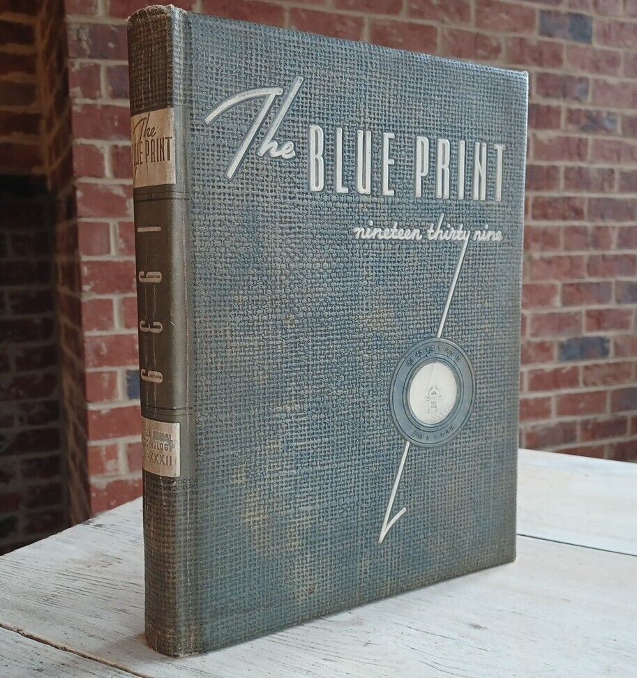 Vintage 1939 THE BLUE PRINT Georgia Tech UNIVERSITY College YEARBOOK Pre WWII