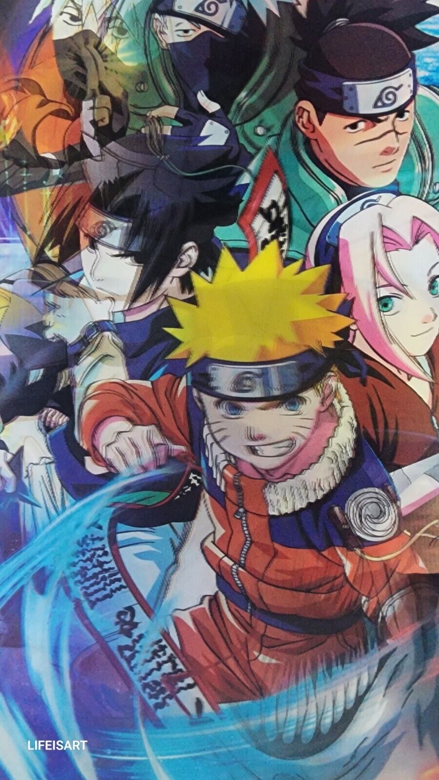 3d Holographic Lenticular Naruto Shippudden 3in1 Poster HIDDEN LEAF 🍃 🔥 🔥 