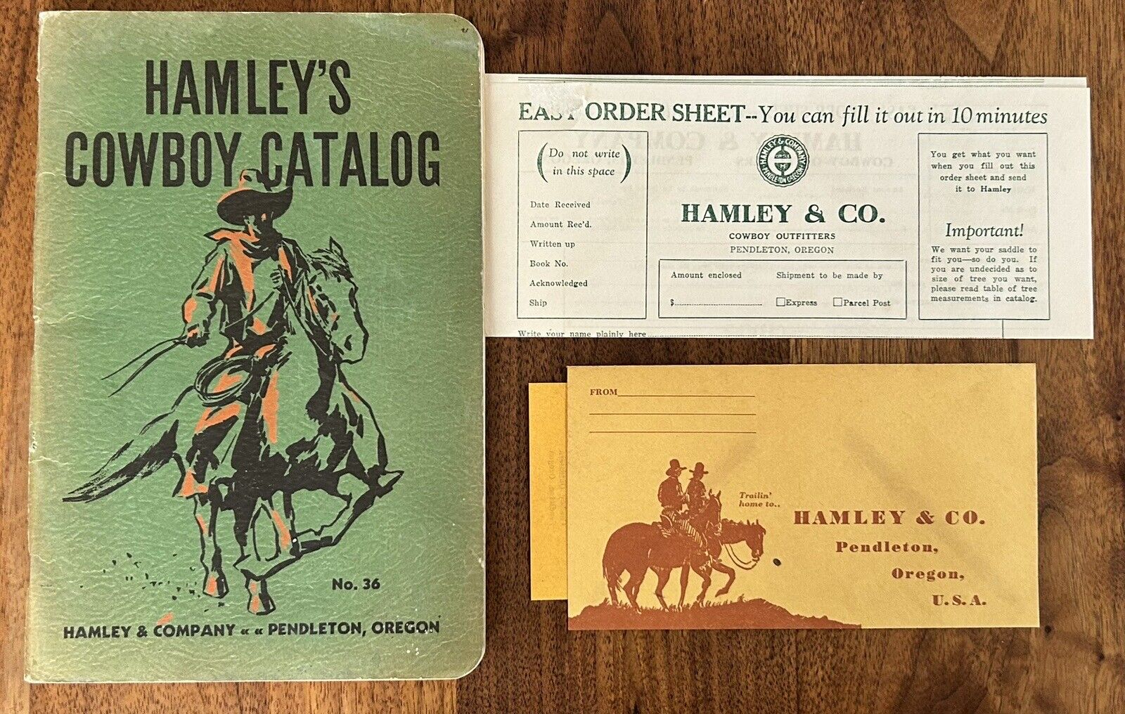 Original 1936 HAMLEY\'S COWBOY CATALOG #36 Pendleton Oregon W/ Order Sheet