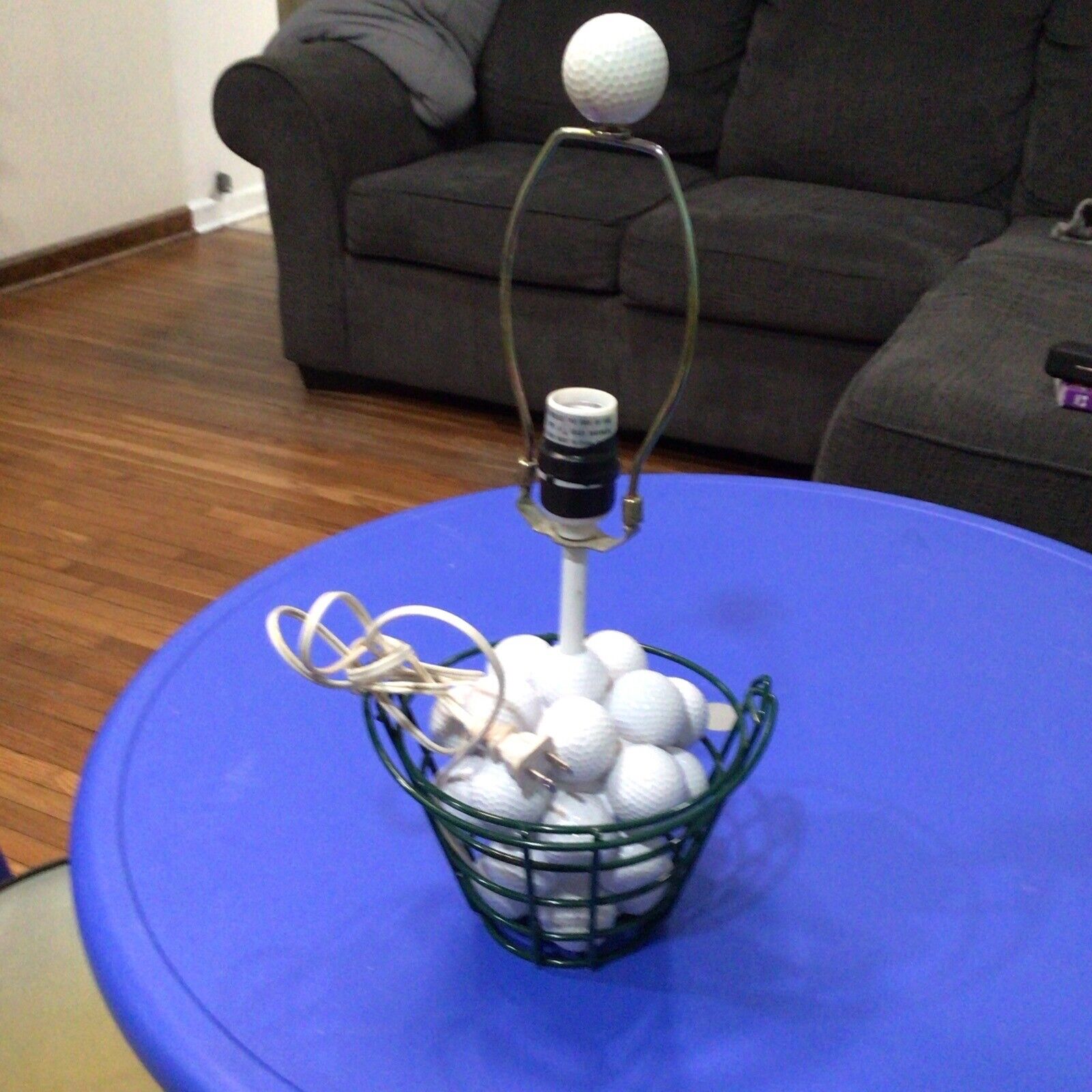 Lovely Golf Ball Electric Table Lamp /w Shade