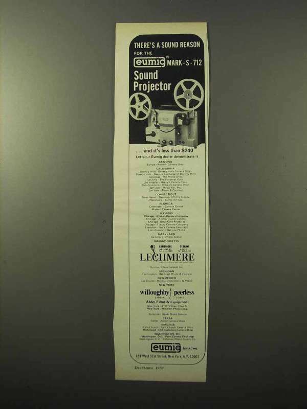 1969 Eumig Mark-S-712 Sound Projector Ad - A Reason