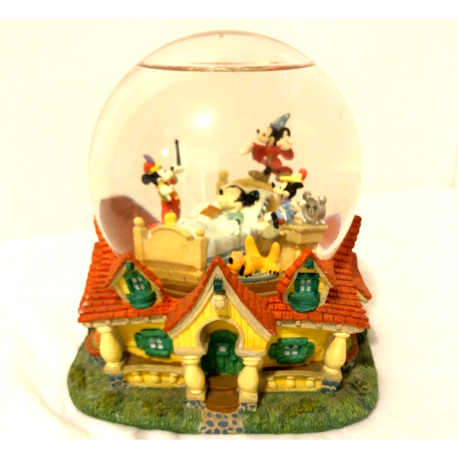Vintage Walt Disney Mickey Through The Years SnowGlobe When You Wish Upon A Star