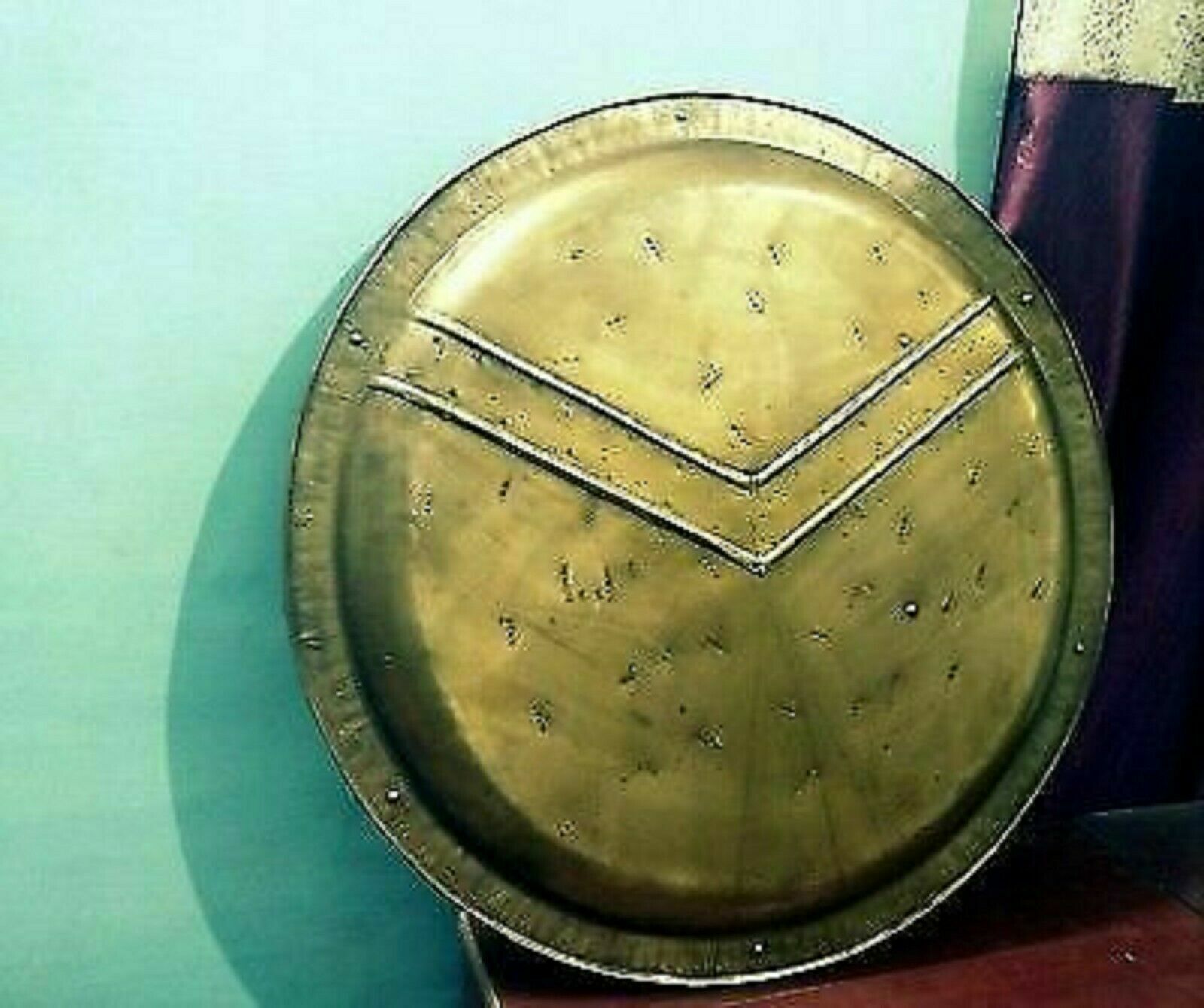 Spartan Shield 300 King Leonidas 36 Inch Official Replica Antique Brass Finish
