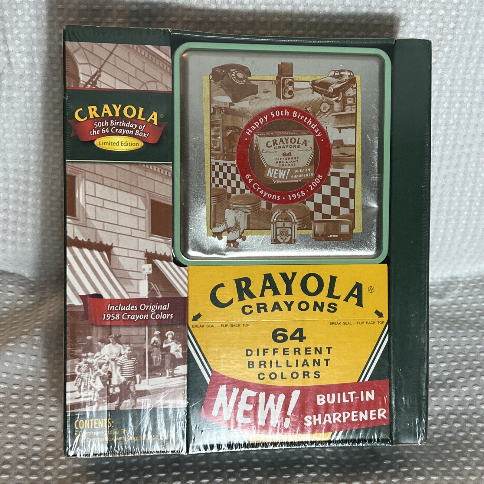 2008 Vintage Crayola 50th Birthday of the 64 Box Factory Sealed Collectible Tin