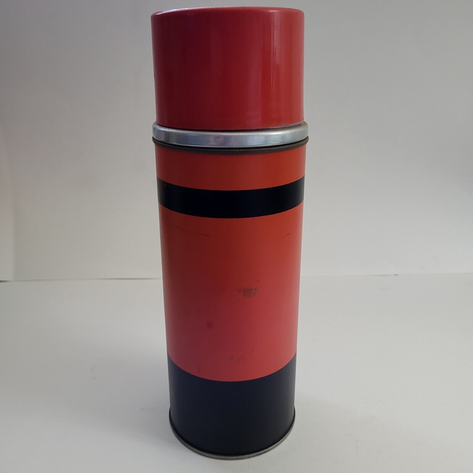 Aladdin Vintage Economy Vacuum Bottle Thermos 1 Quart No.43B Red& Black