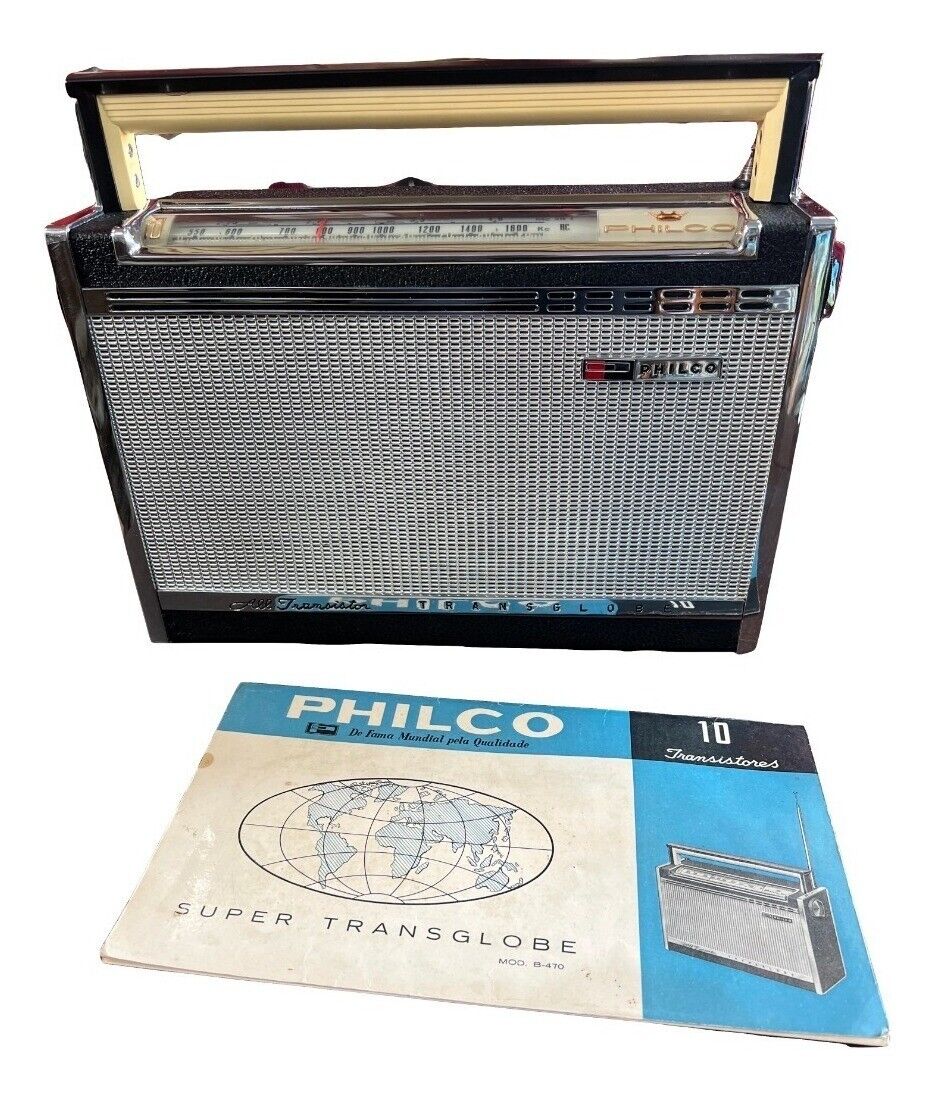 Vintage Philco Radio Super Transglobe B-470 Not Working Needs Rapair 