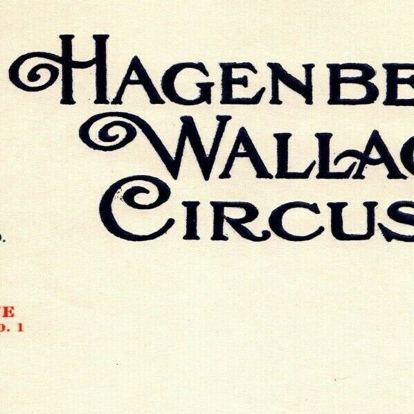 Very Scarce c1926 Hagenbeck-Wallace Circus Half Sheet Letterhead - West Baden IN