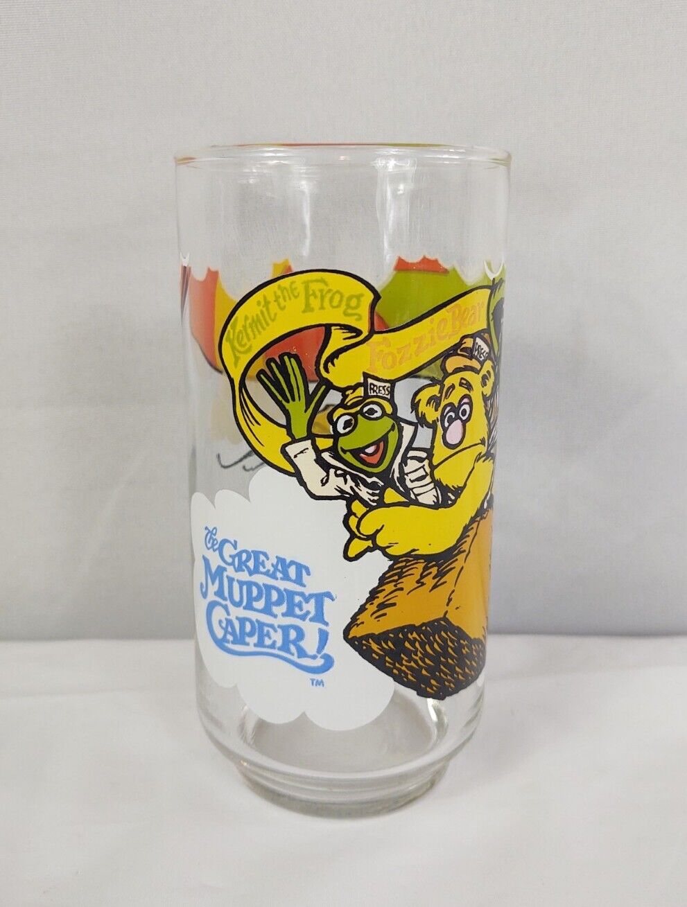 Vintage 1981 The Great Muppet Caper Collectable Drinking Glass Henson Movie 