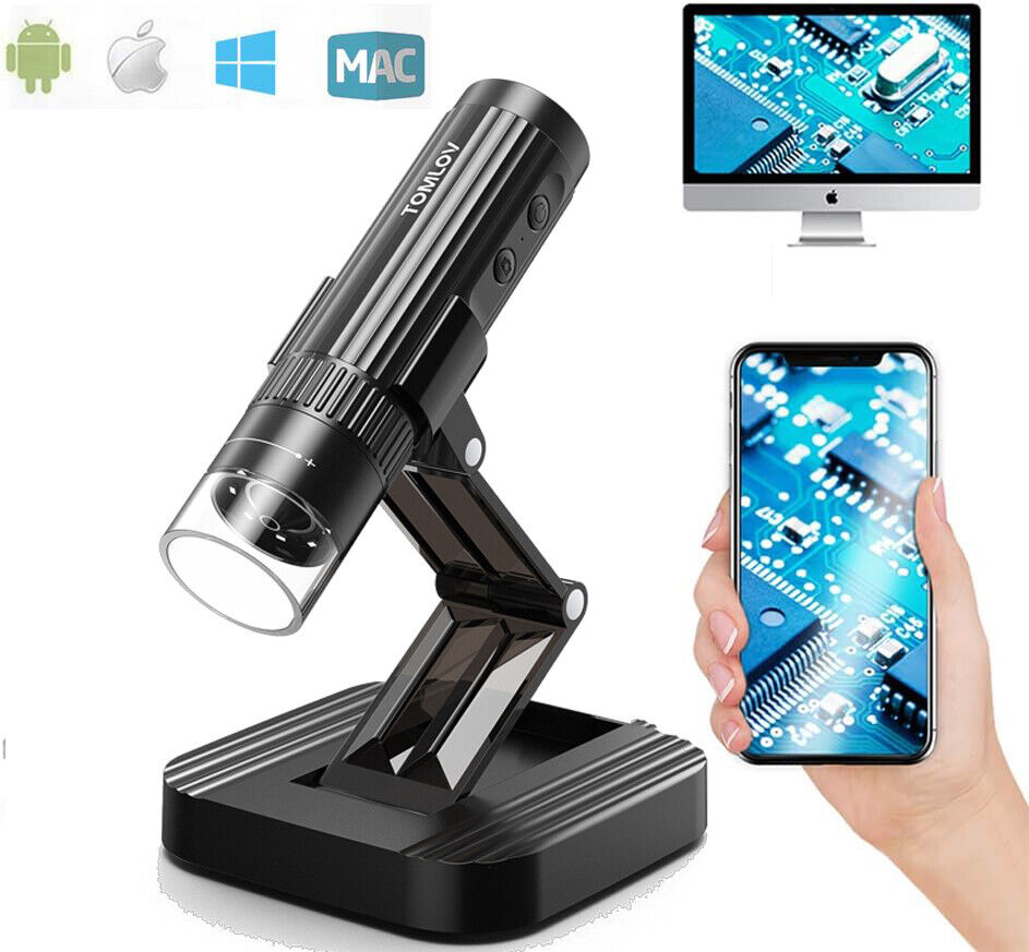 50X-1000X Magnification WiFi Handheld Microscopes Camera for iPhone Android iPad