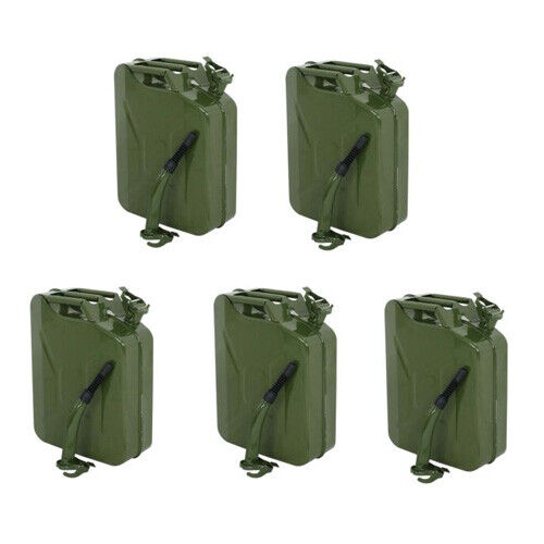 5PCS Jerry Can Gasoline Oil Army Can Backup 5 Gallon 20L Metal Steel Tank