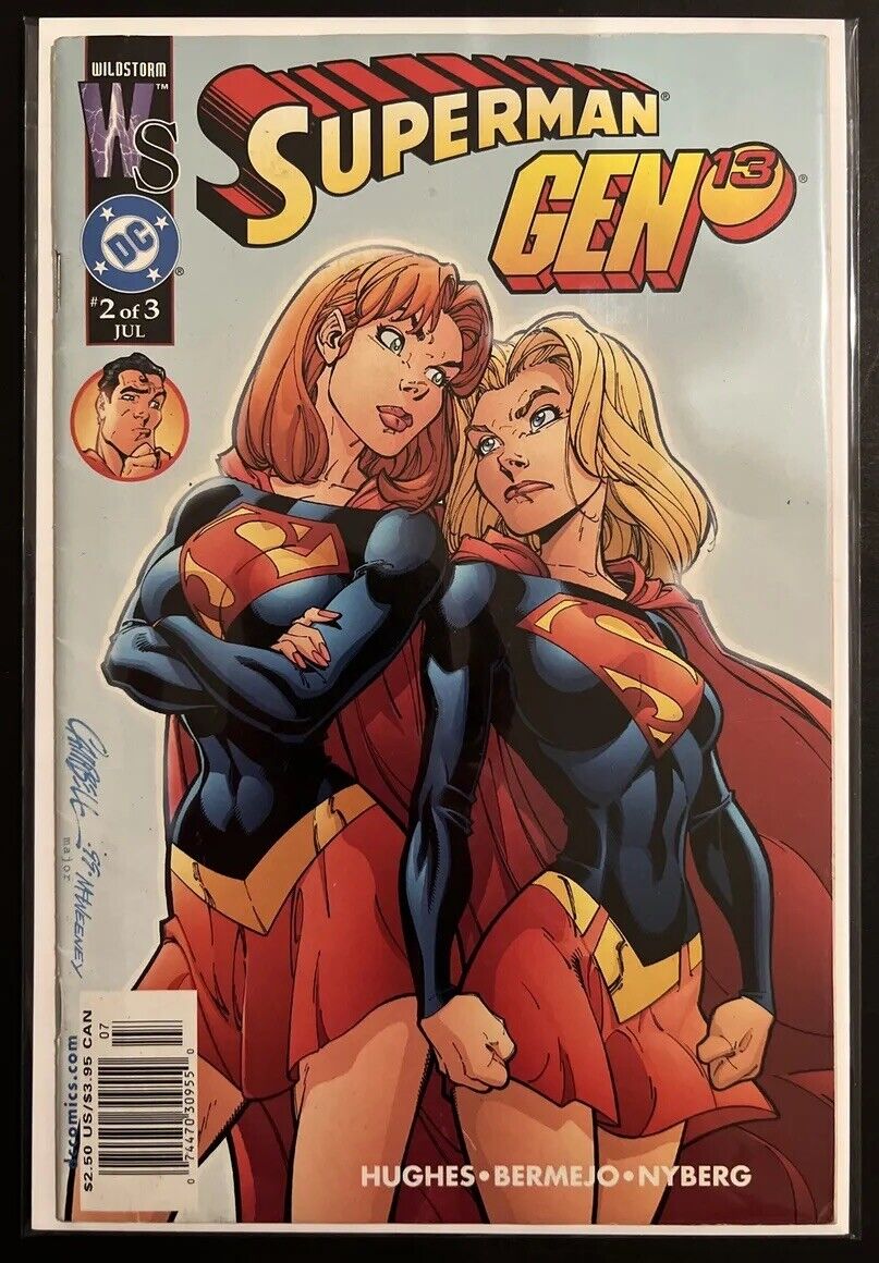 Superman Gen 13 #2 Newsstand J Scott Campbell Supergirl Cvr (DC Comics 1999) VG