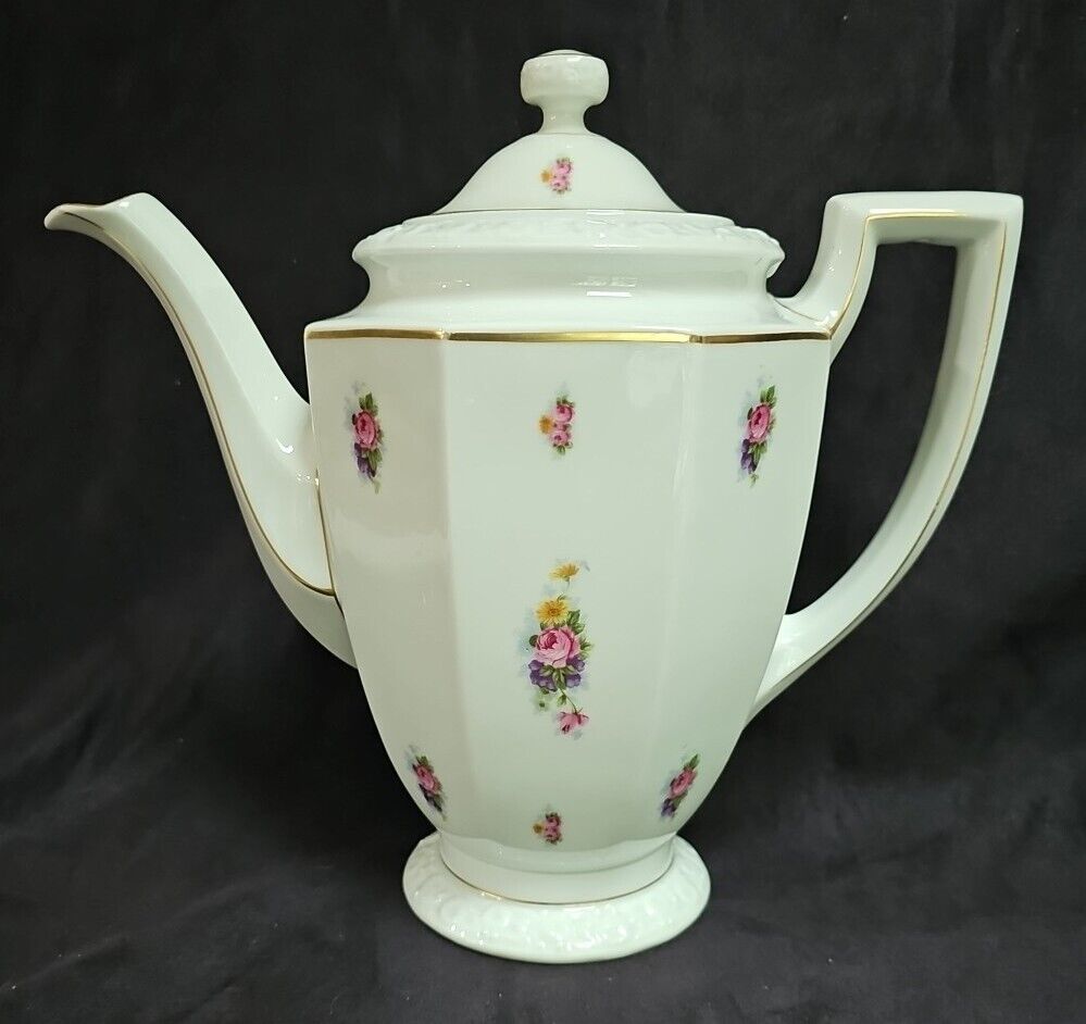 Rosenthal Maria 2167 Floral Coffee Pot +Lid 9.5\