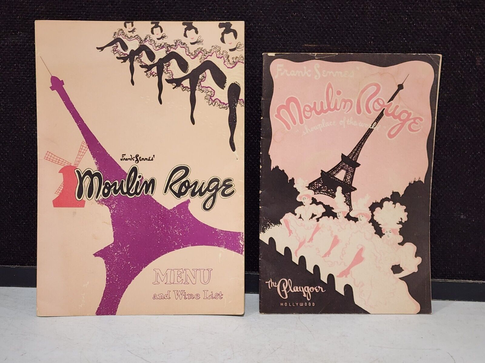 1959 Frank Sennes' Moulin Rouge Menu and Playgoer Program