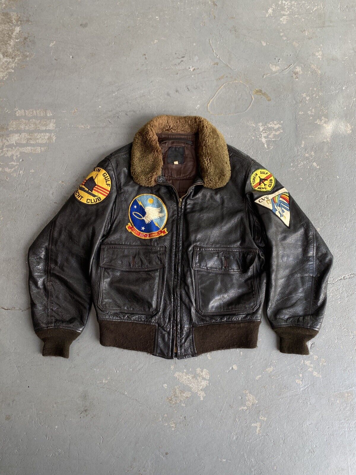 vintage us navy g-1 flight jacket By Spiewalk & Sons