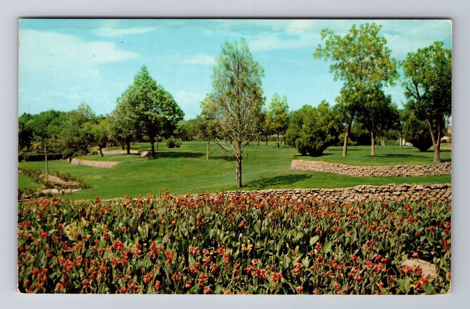 San Angelo TX-Texas, Sunken Garden Park, Antique, Vintage c1964 Postcard