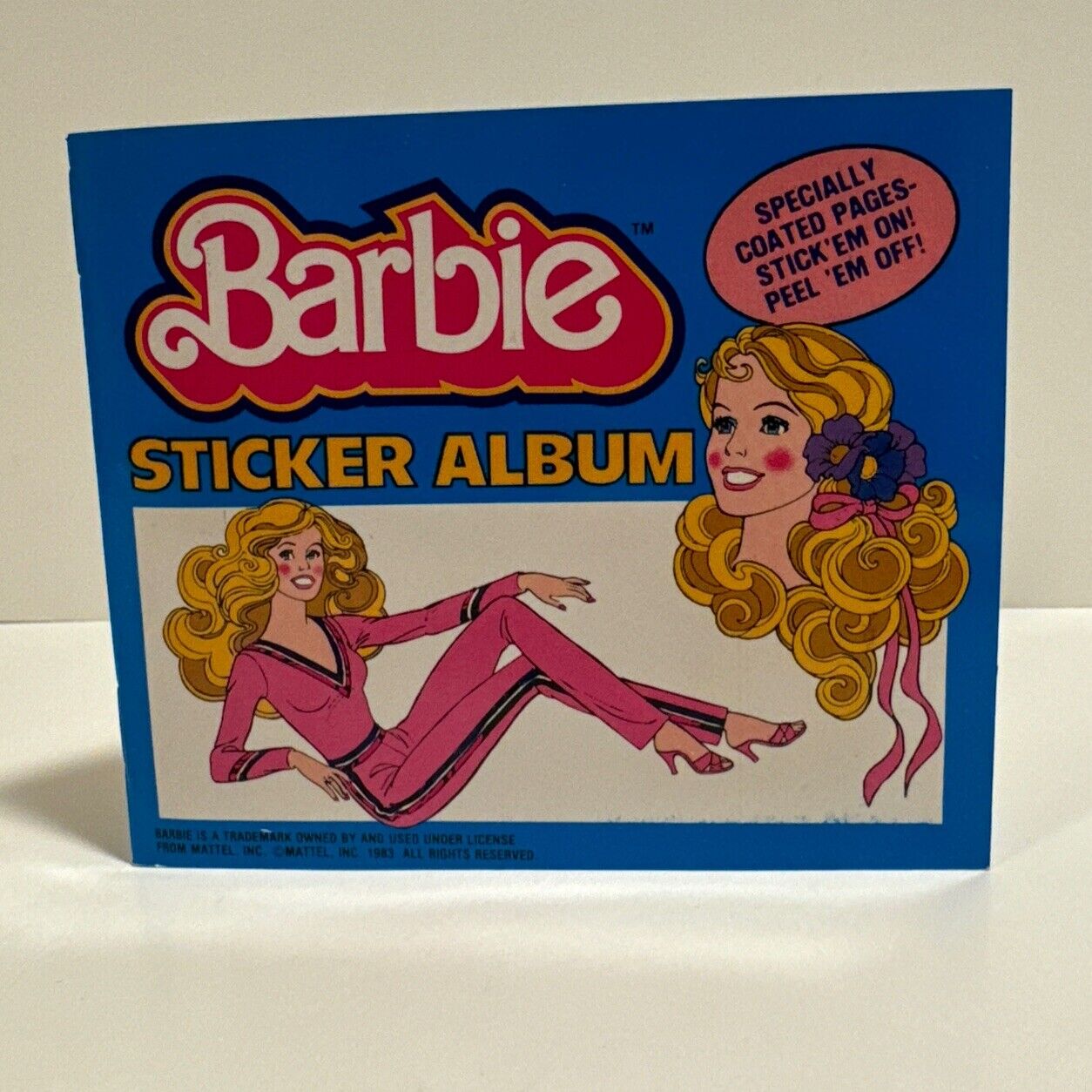 Vintage Barbie Sticker Album With Puffy Stickers 1984 17 Stickers