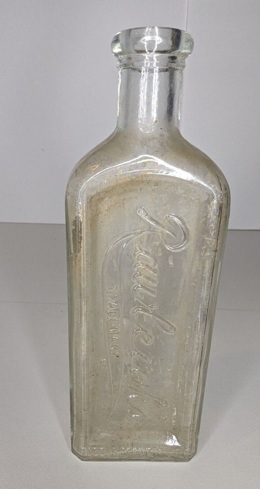 Antique Vintage Glass Bottle Rawleighs Medicine 8 1/2\