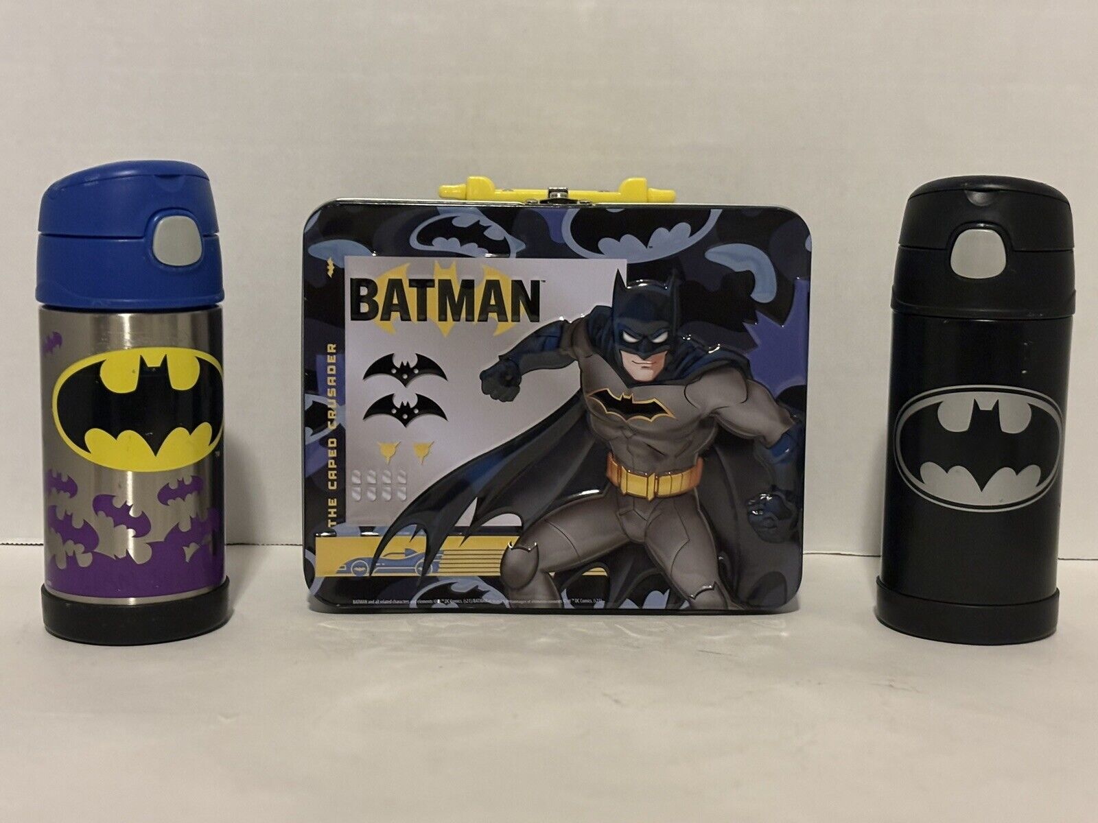 Batman Lunch Box Set With 2 Thermos
