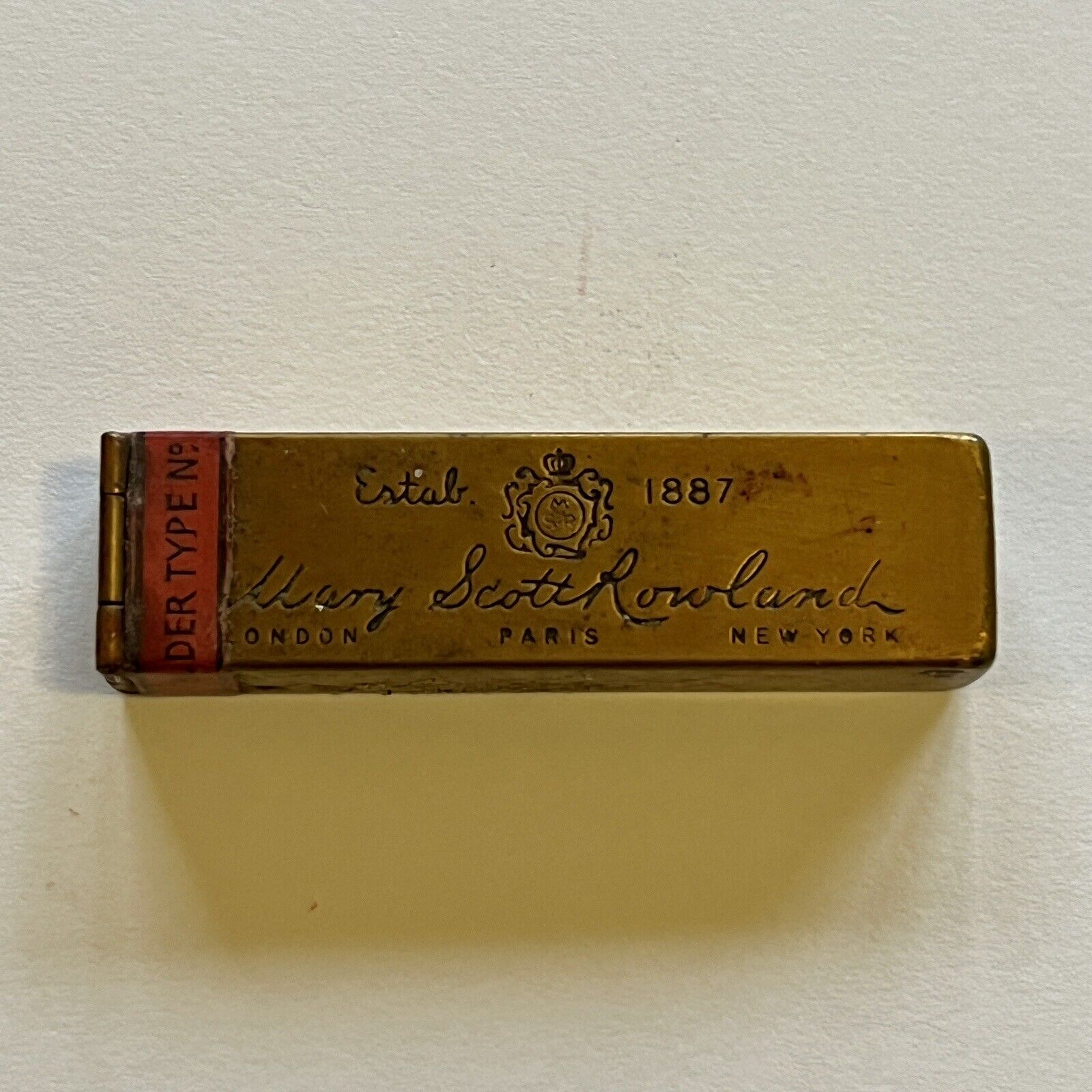 Antique Early 20thC Mary Scott Rowland Mechanical Lipstick Tube Holder ‘06 Rare