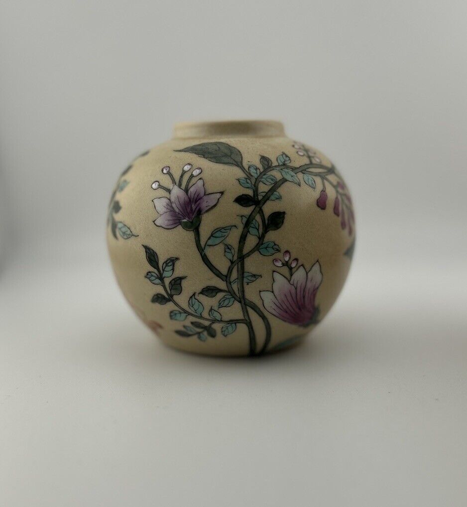 Japanese Porcelain Ware Vase hand decorated in Hong Kong A.C.F. Vintage