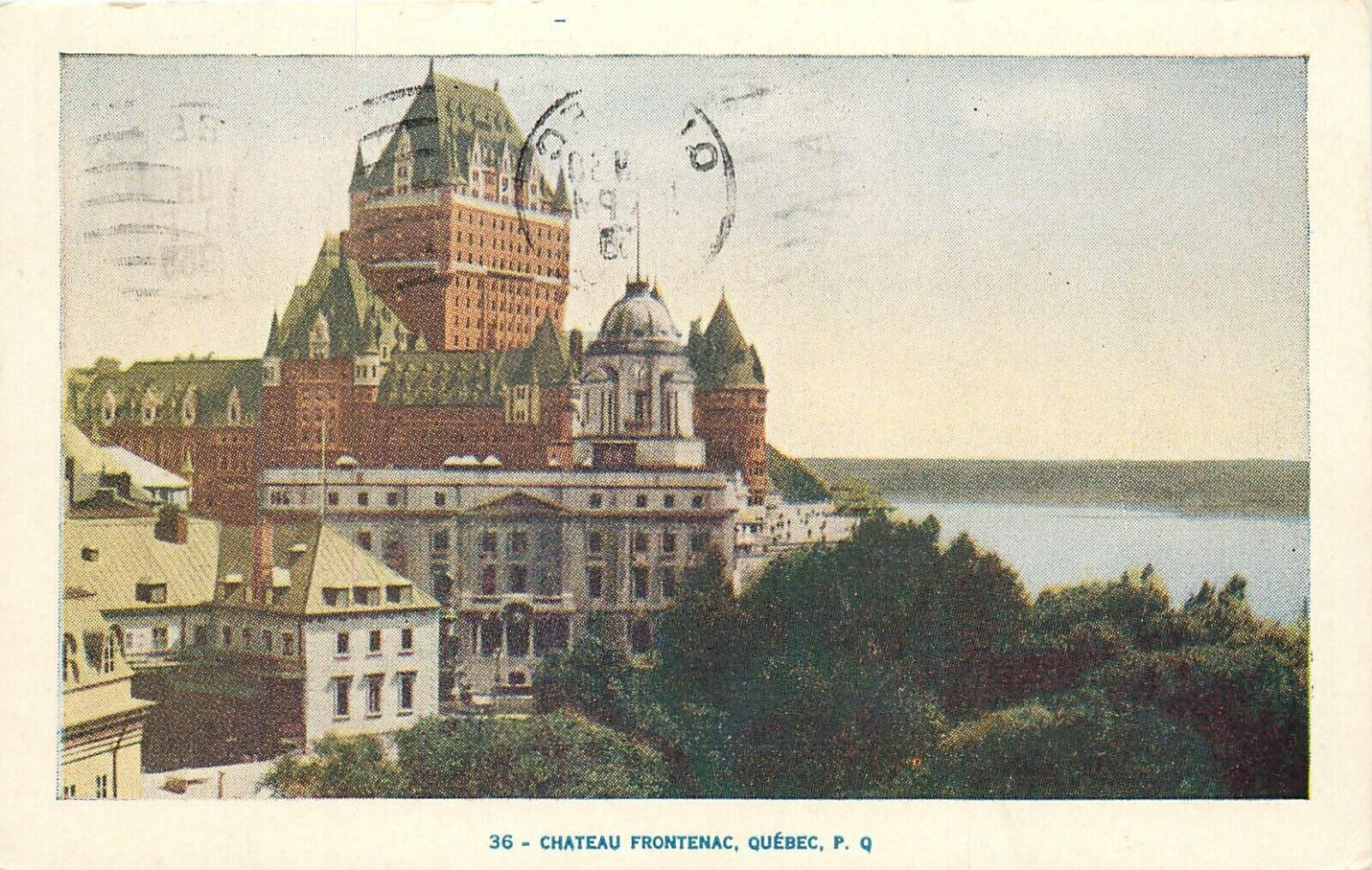 Chateau Frontenac Montreal Canada pm 1955 Postcard