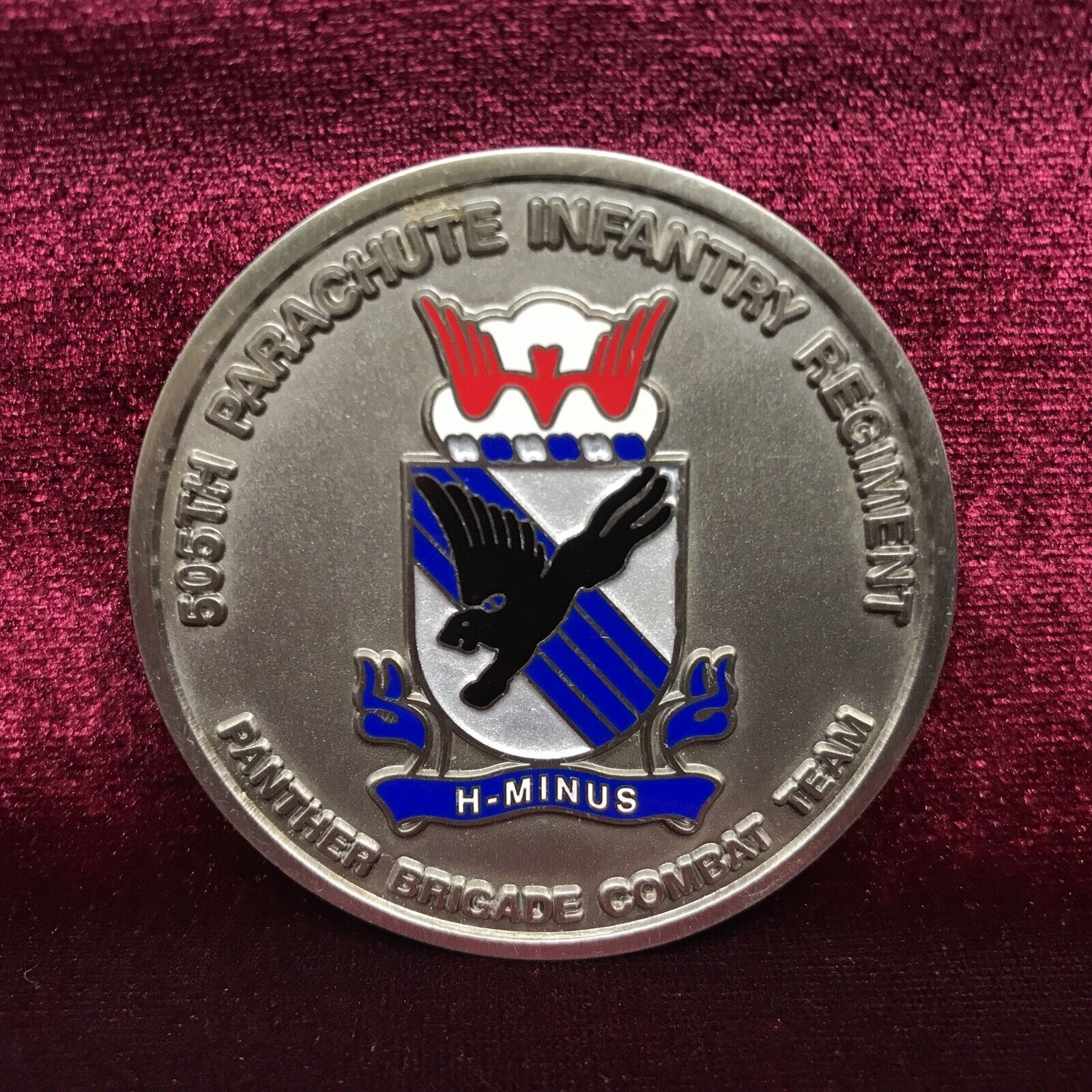 505th Parachute Infantry Panther Brigade CT 82nd Airborne Challenge Coin (A)