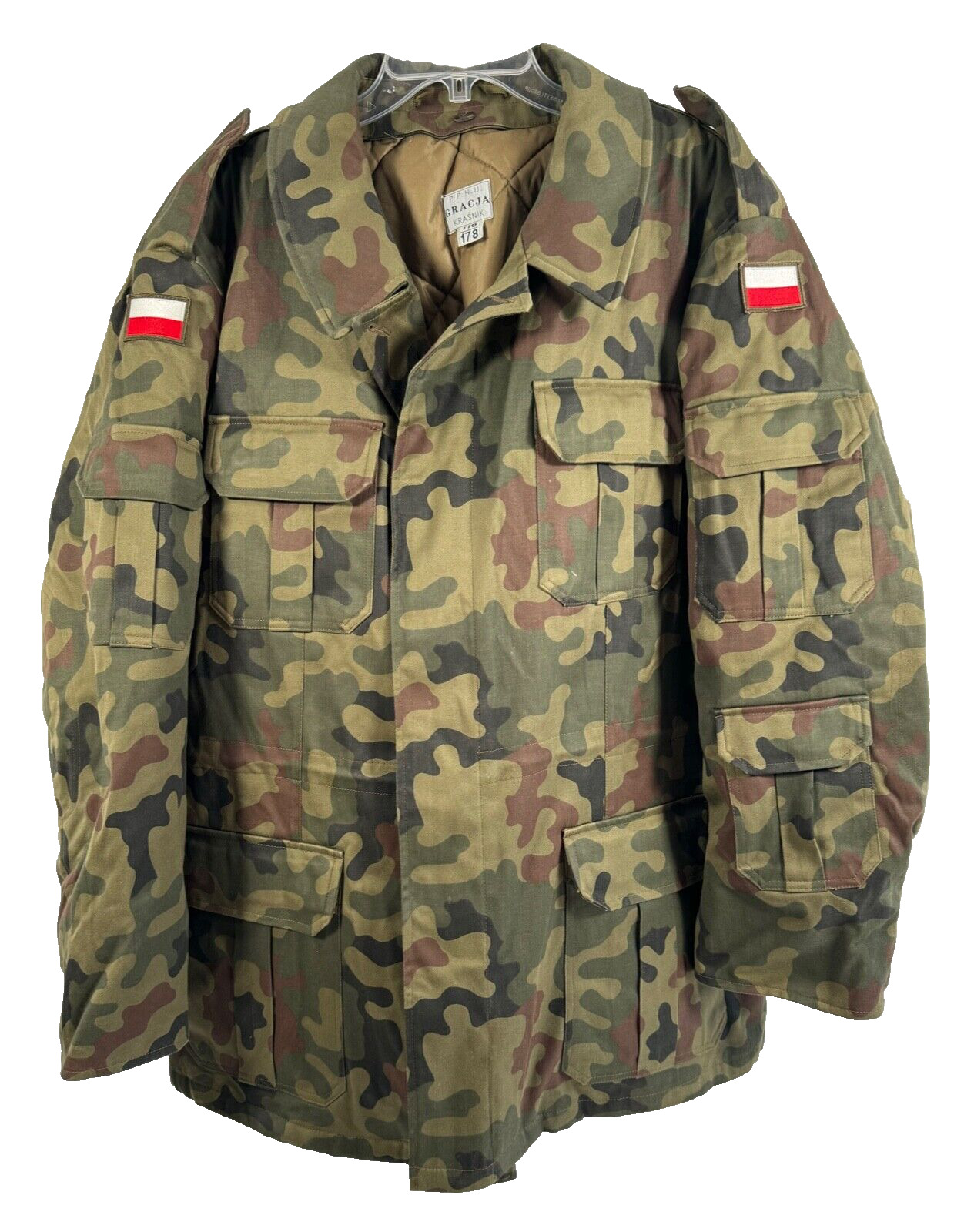 New Polish Army WZ93 Woodland Camo Pattern Jacket Parka Size EUR 116/178 US 50