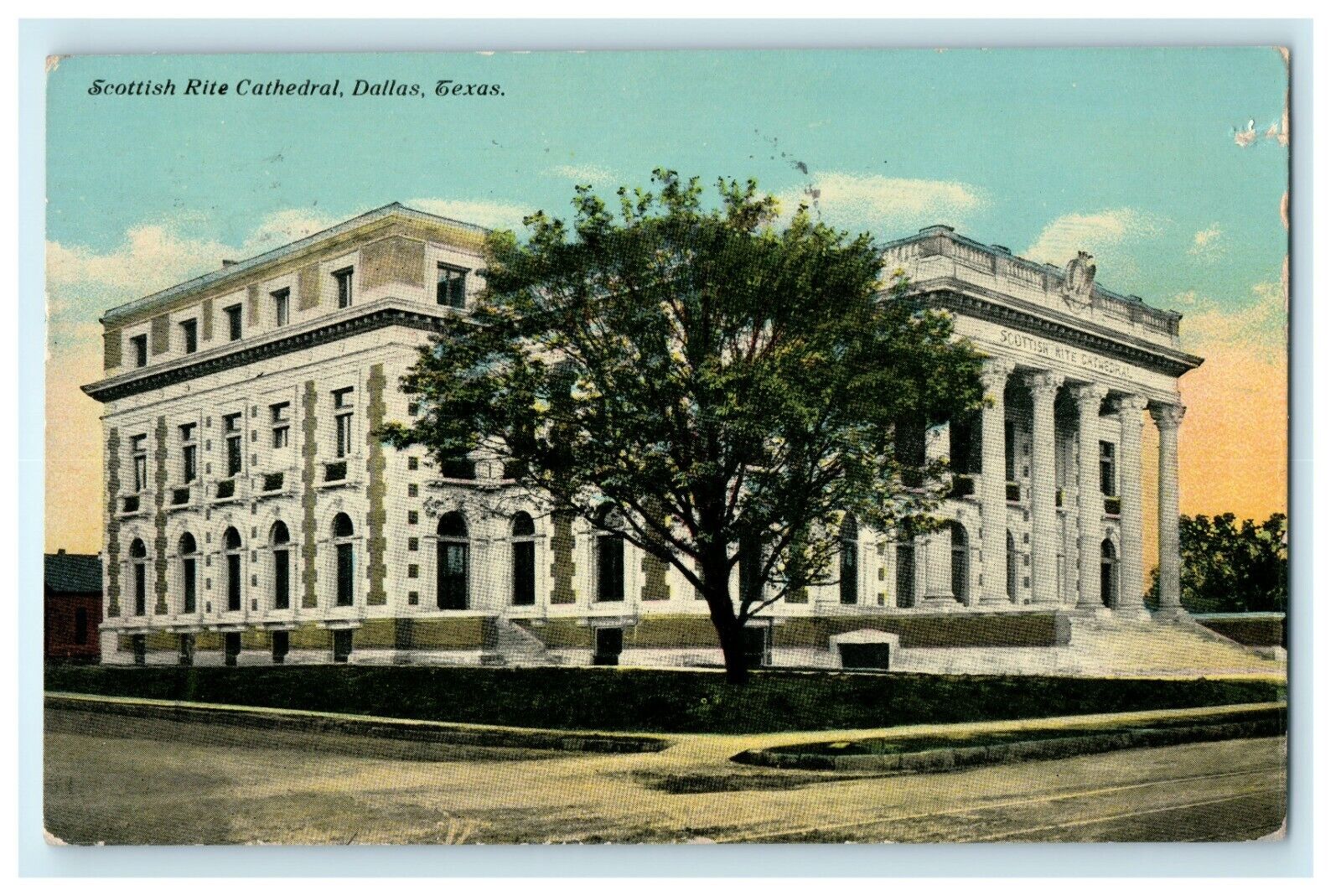 1910 Scottish Rite Cathedral, Dallas Texas TX Antique Postcard