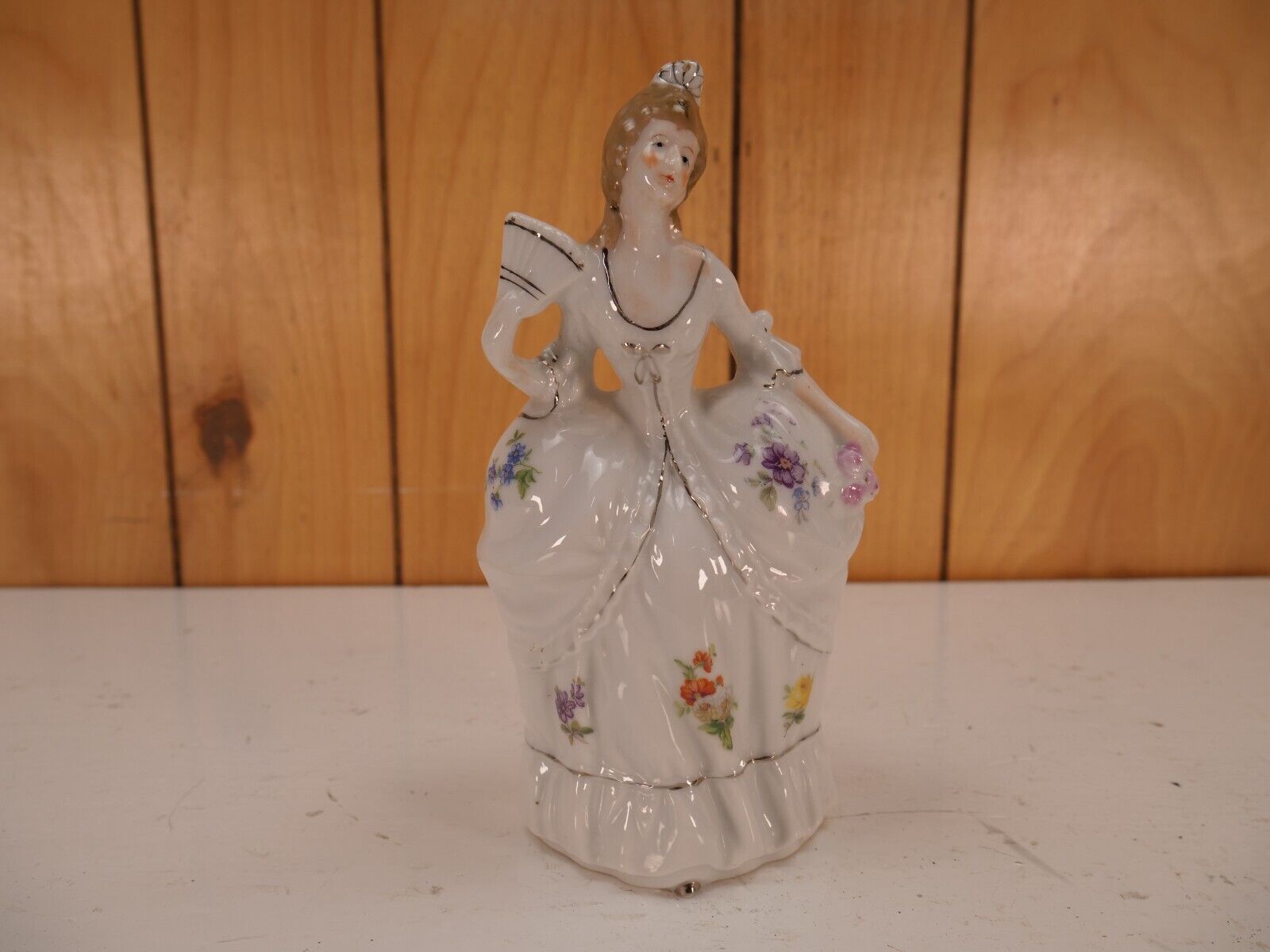 Vintage Made in Japan Figurine Victorian Lady Planter Wall Hanger