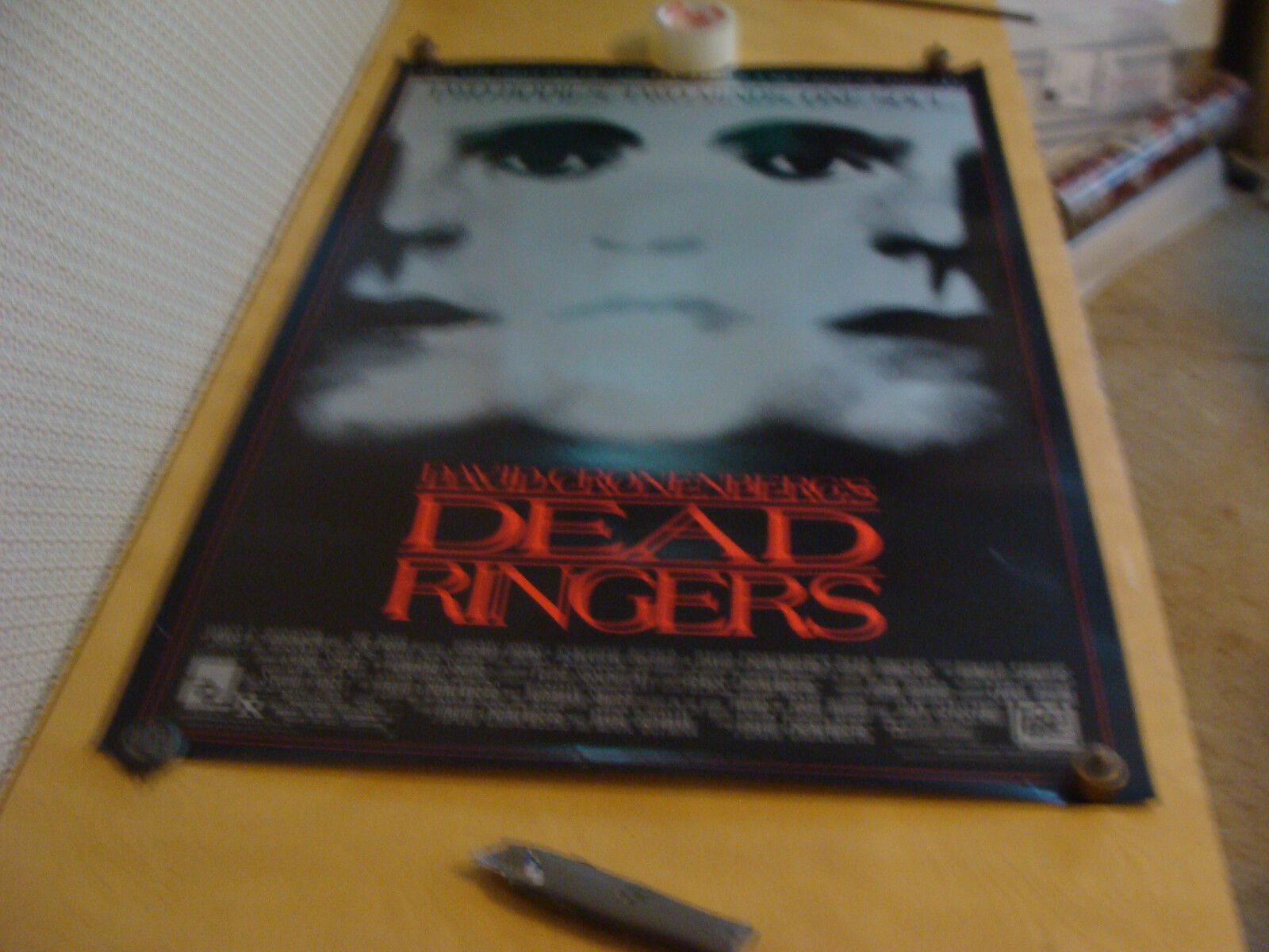 ORIGINAL Rolled Movie poster: david cronenberg\'s dead ringers 1988