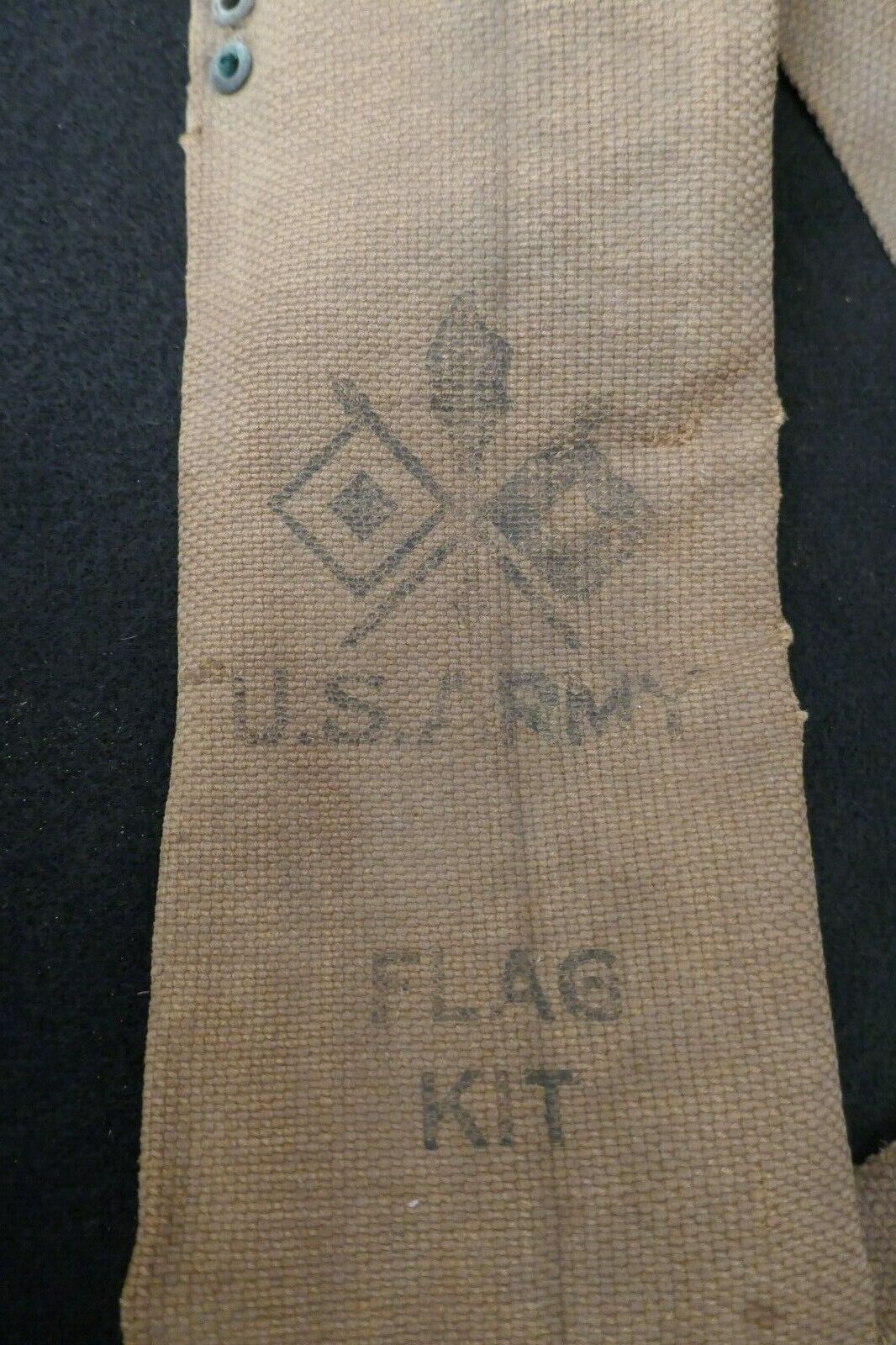 WWI US Army Signal Corps Flag Kit Case Wigwag Aerial Telegraphy Canvas Original