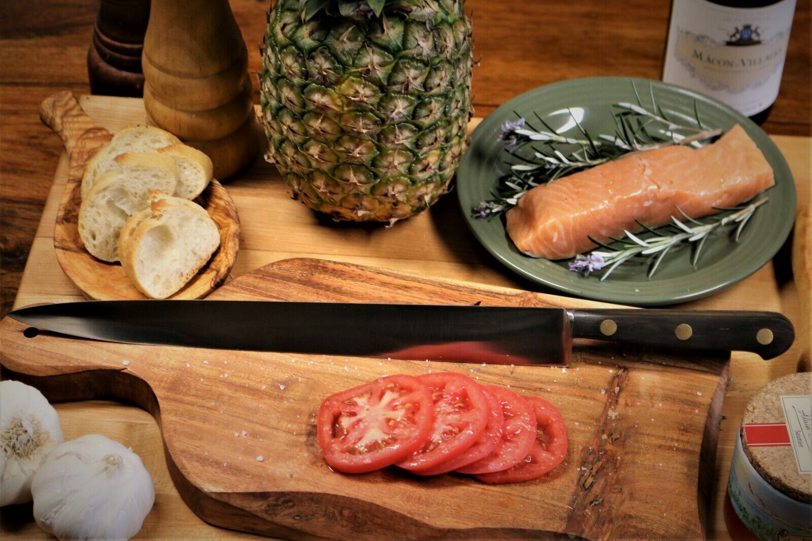 SABATIER, New Old Stock 12 inch Filet Knife, CARBON STEEL ,made in France .