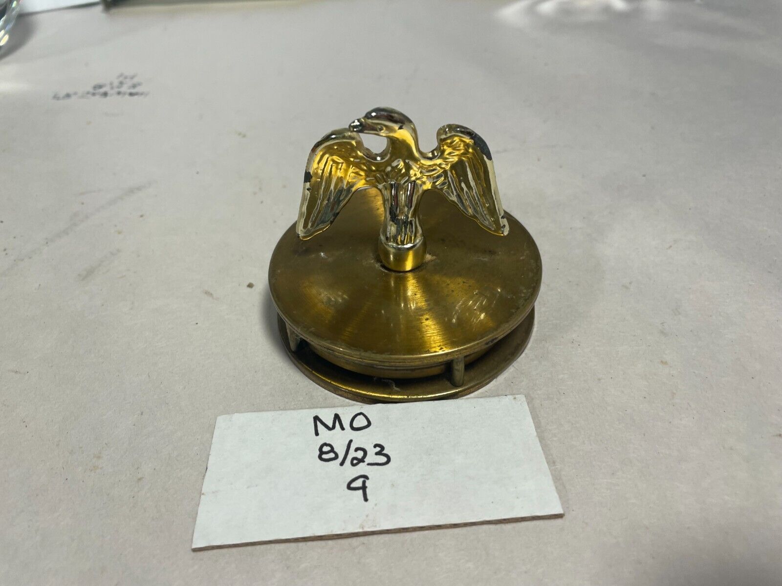 Vintage Swivel  Brass Eagle Desk Top Magnifying Glass
