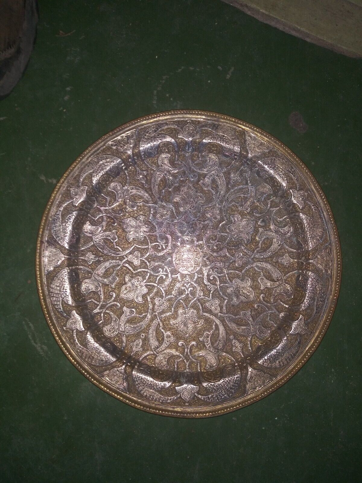 Antique Plate Made Of Bronze
