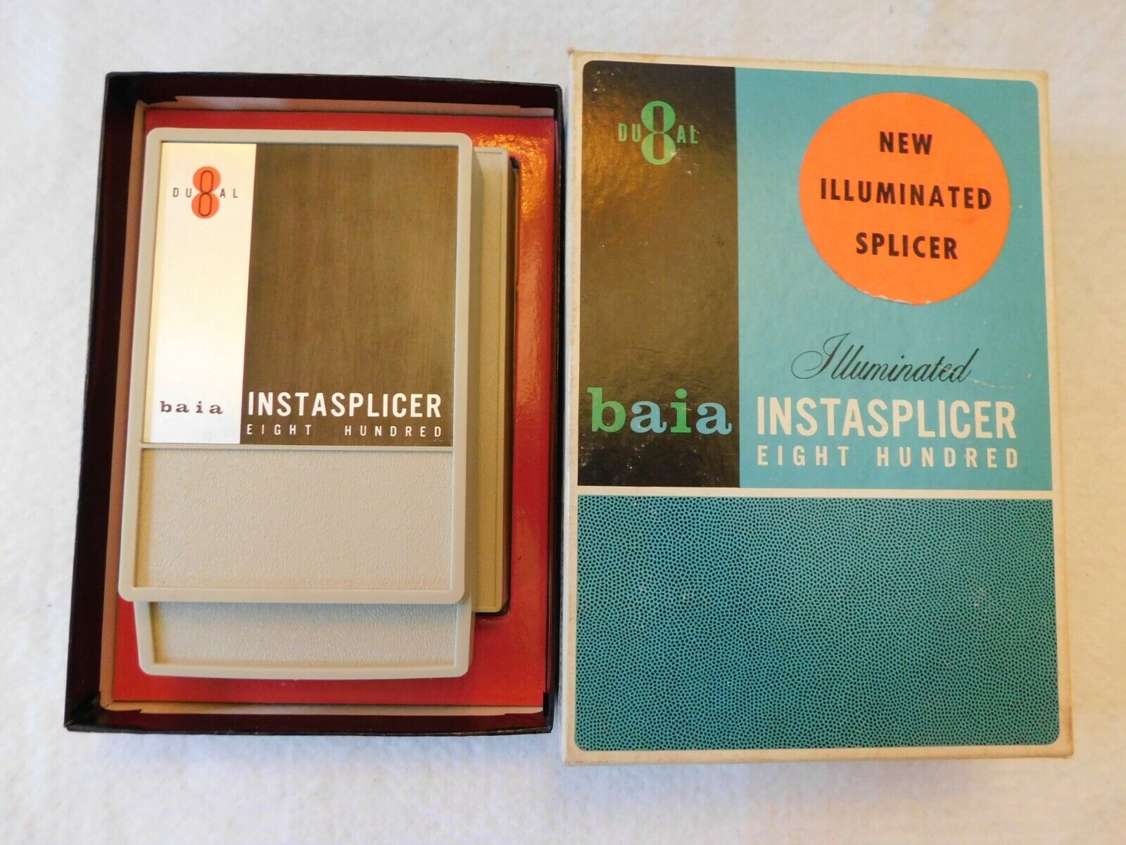 Vintage Illuminated Baia Instasplicer Eight Hundred Original Box Dual 8 